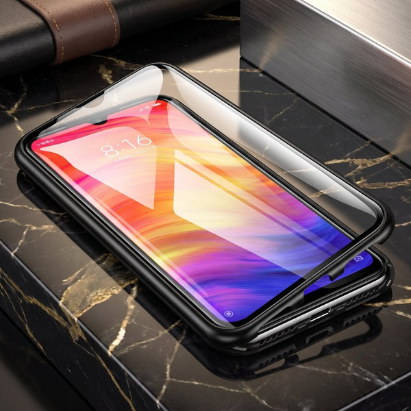 Silver Transparent Magnetic Back Case for Realme 5 Pro - The Hatke