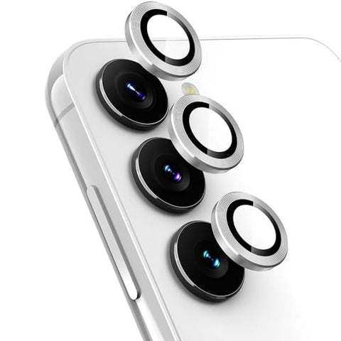 Silver Metallic camera ring lens guard for Samsung S23 FE