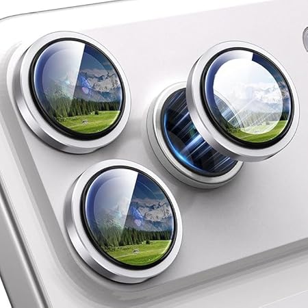 Silver Metallic camera ring lens guard for Apple iphone 17 Pro Max