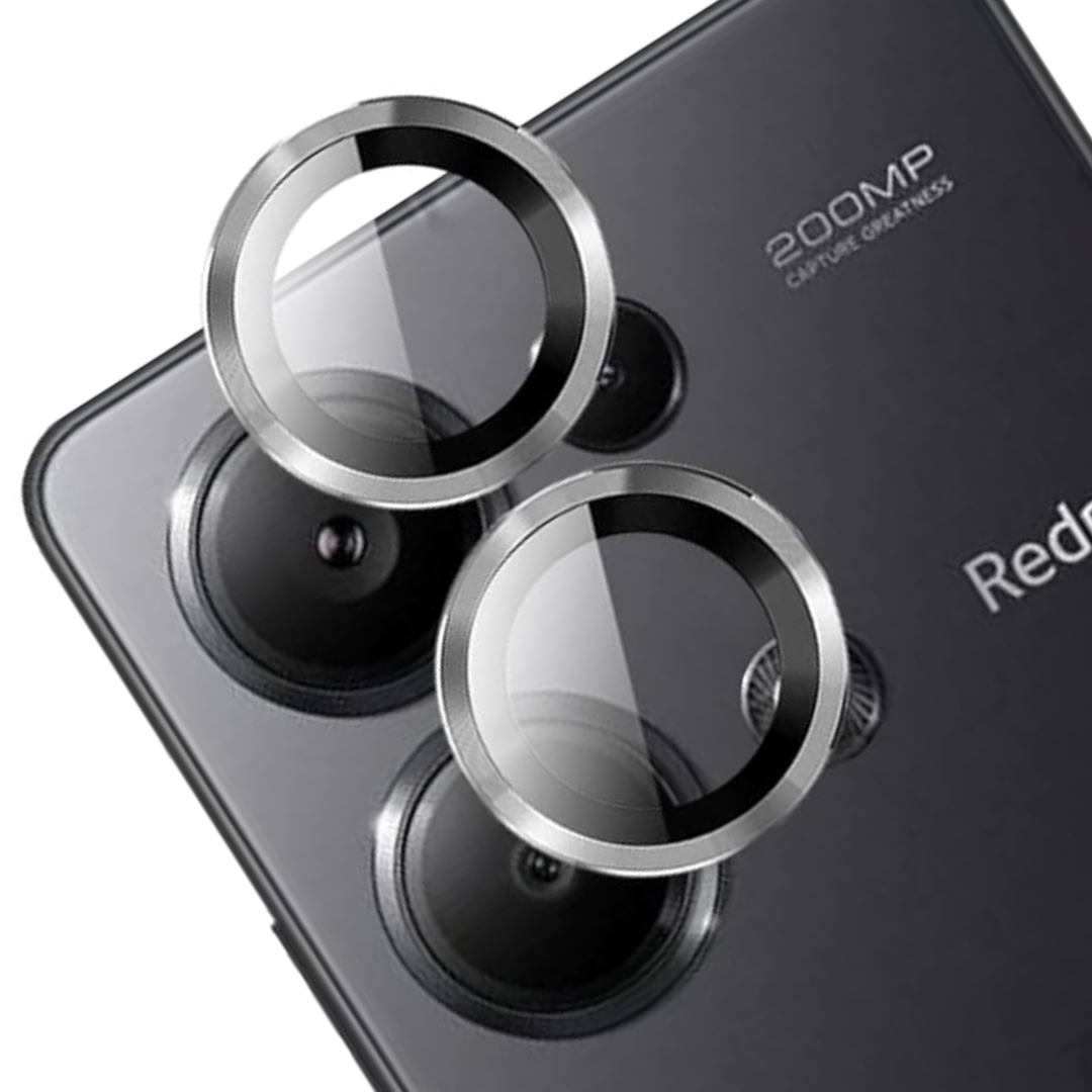 Silver Metallic camera ring lens guard for Redmi Note 13