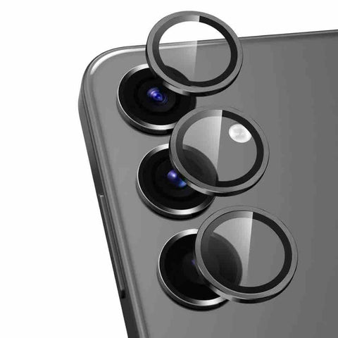 Silver Metallic camera ring lens guard for Samsung S24 FE