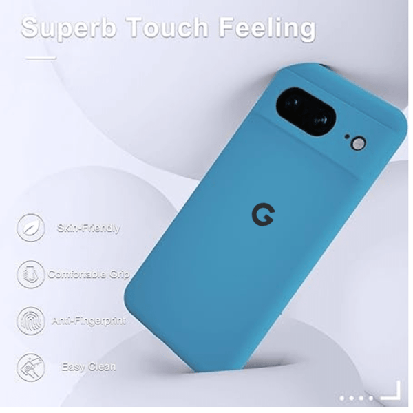 Sky Blue Camera Original Silicone case for Google Pixel 8 Pro - The Hatke