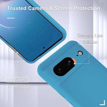 Sky Blue Camera Original Silicone case for Google Pixel 8 Pro - The Hatke