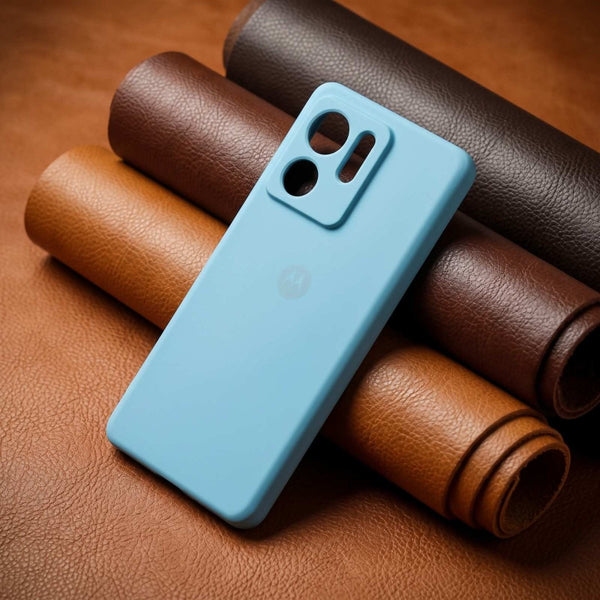 Sky Blue Camera Original Silicone case for Motorola Edge 40 - The Hatke
