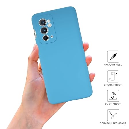 Sky Blue Camera Original Silicone Case for Oneplus 9RT - The Hatke