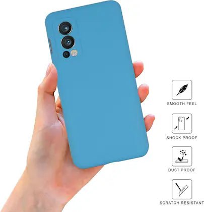 Sky Blue Camera Original Silicone case for Oneplus Nord 2 - The Hatke