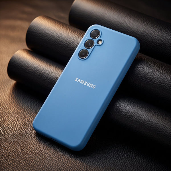 Sky Blue Camera Original Silicone case for Samsung A54 - The Hatke