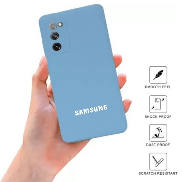 Sky Blue Camera Original Silicone case for Samsung S20 FE - The Hatke