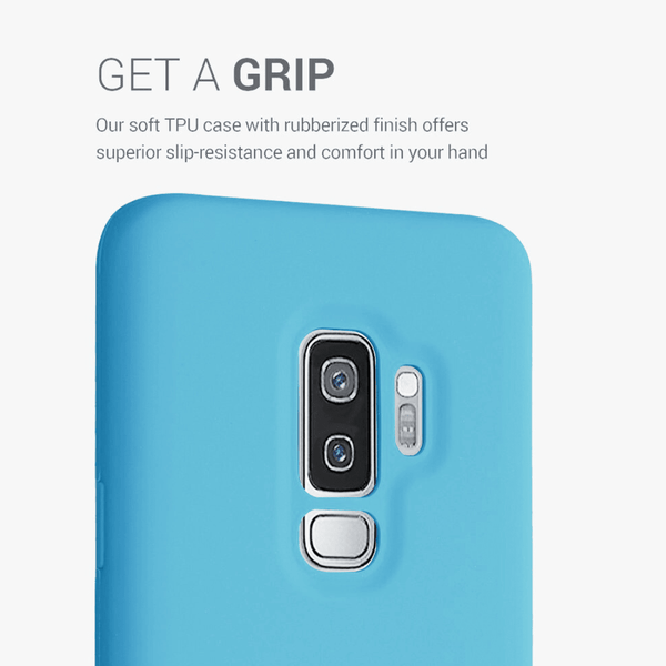 Sky Blue Camera Original Silicone case for Samsung S9 Plus - The Hatke