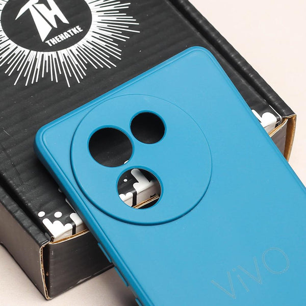 Sky Blue Camera Original Silicone case for Vivo T2 Pro - The Hatke