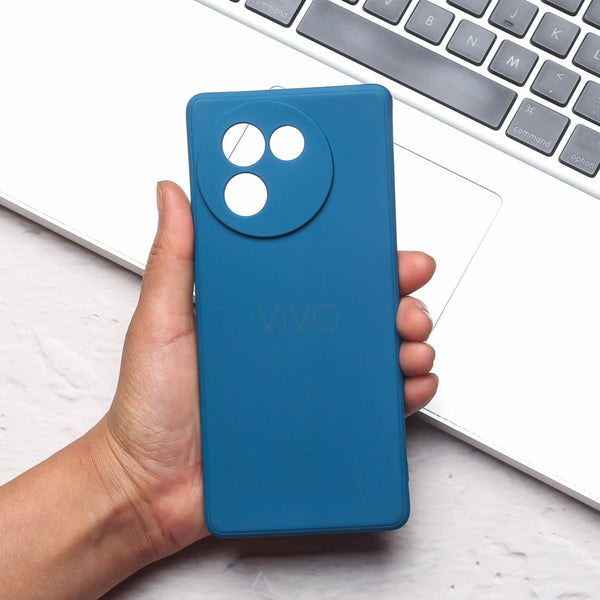 Sky Blue Camera Original Silicone case for Vivo T2 Pro - The Hatke