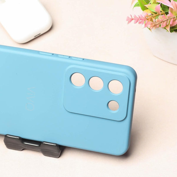 Sky Blue Camera Original Silicone case for Vivo Y200 - The Hatke