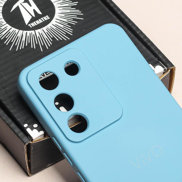 Sky Blue Camera Original Silicone case for Vivo Y200 - The Hatke