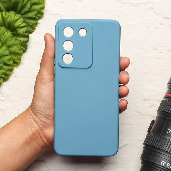 Sky Blue Camera Original Silicone case for Vivo Y200 - The Hatke