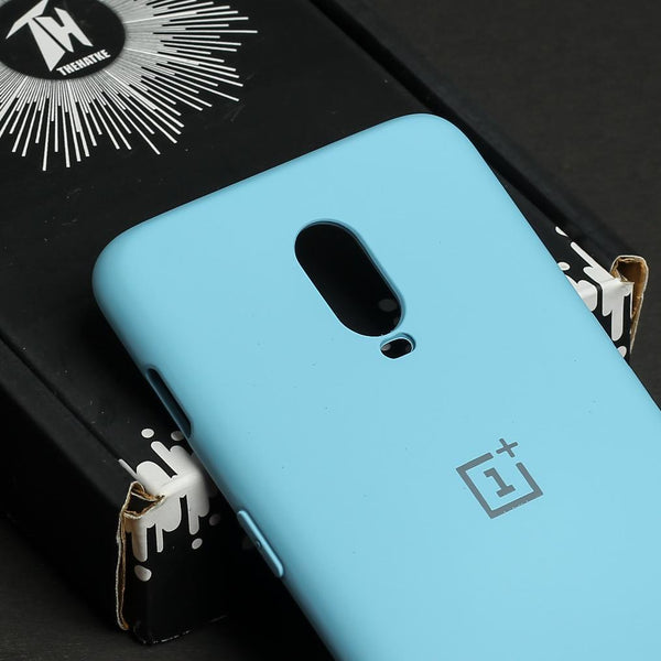 Sky Blue Original Camera Safe Silicone Case for Oneplus 6T - The Hatke