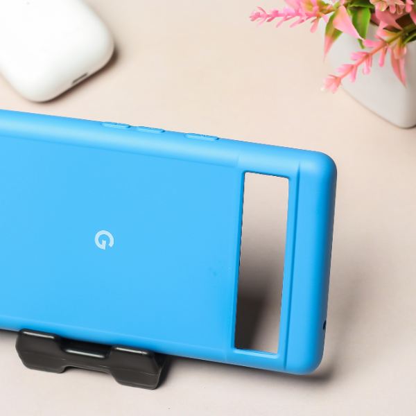 Sky blue Original Silicone case for Google Pixel 6 - The Hatke