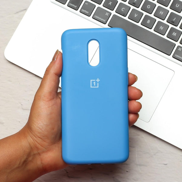 Sky Blue Original Silicone case for Oneplus 7 - The Hatke