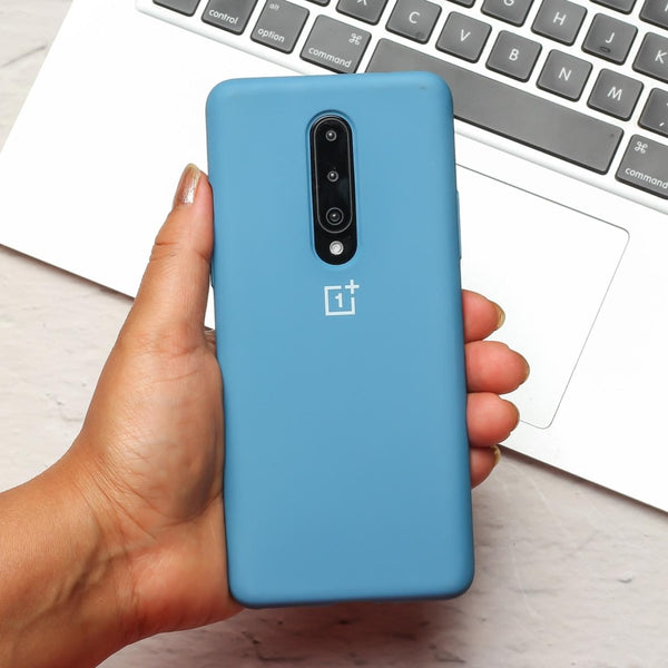 Sky Blue Original Silicone case for Oneplus 8 - The Hatke
