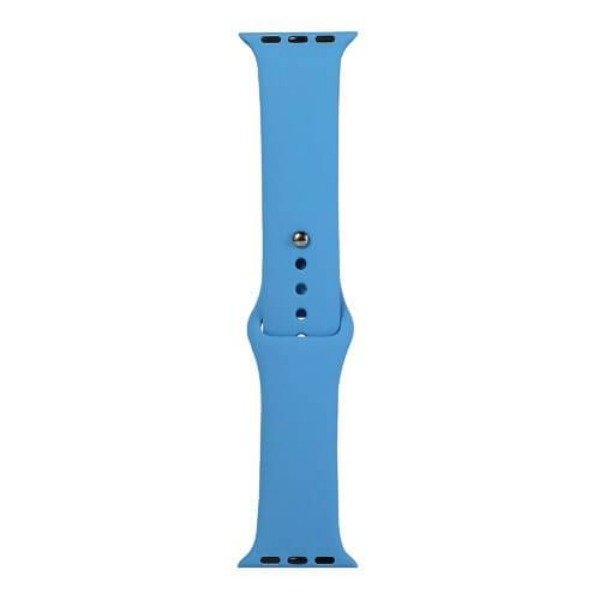Sky Blue Plain Silicone Strap For Watch Series 1 (42mm/44mm/45mm/46mm/49mm) - The Hatke