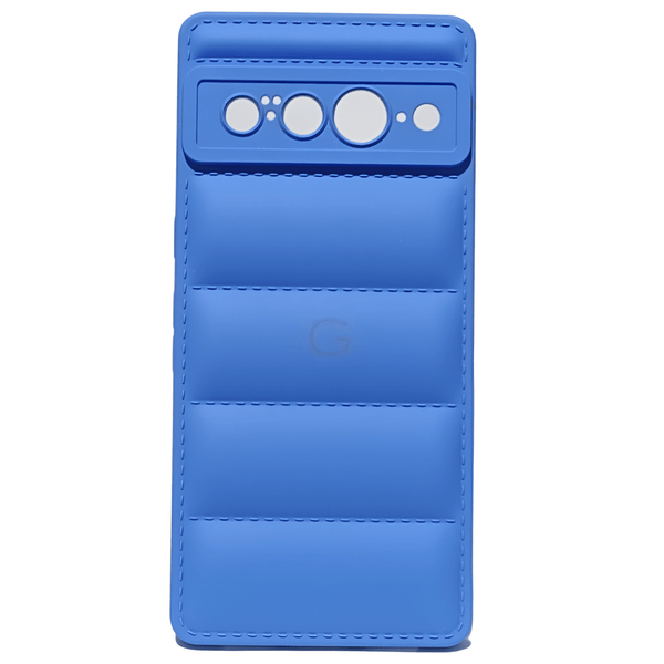 Sky Blue Puffon silicone case for Google Pixel 7 Pro - The Hatke