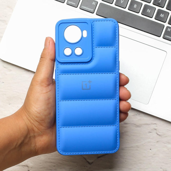 Sky Blue Puffon silicone case for Oneplus 10R - The Hatke