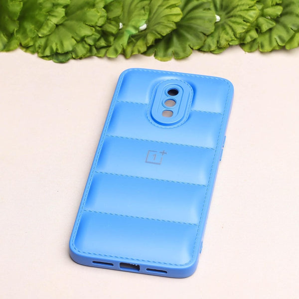 Sky Blue Puffon silicone case for Oneplus 7 - The Hatke