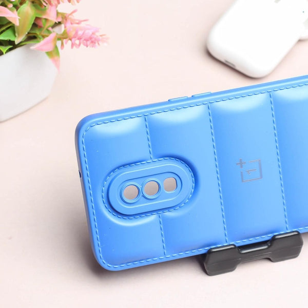 Sky Blue Puffon silicone case for Oneplus 7 - The Hatke