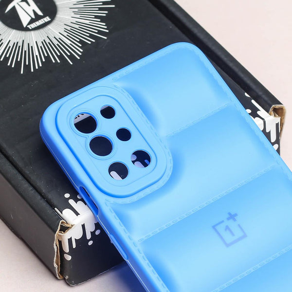 Sky Blue Puffon silicone case for Oneplus 9R - The Hatke