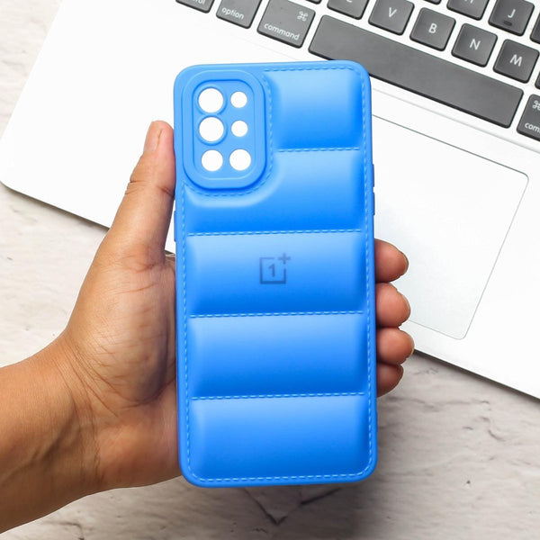 Sky Blue Puffon silicone case for Oneplus 9R - The Hatke