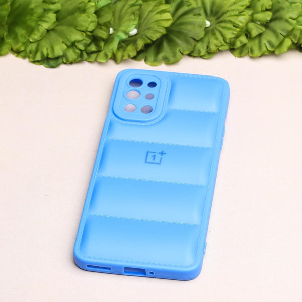 Sky Blue Puffon silicone case for Oneplus 9R - The Hatke
