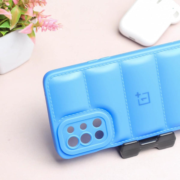 Sky Blue Puffon silicone case for Oneplus 9R - The Hatke