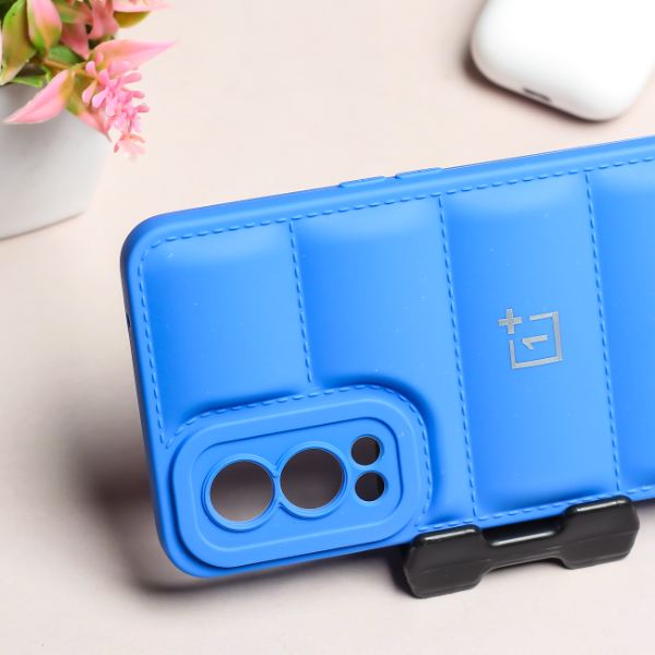 Sky Blue Puffon silicone case for Oneplus Nord 2 - The Hatke