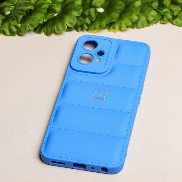 Sky Blue Puffon silicone case for Oneplus Nord CE 2 Lite - The Hatke