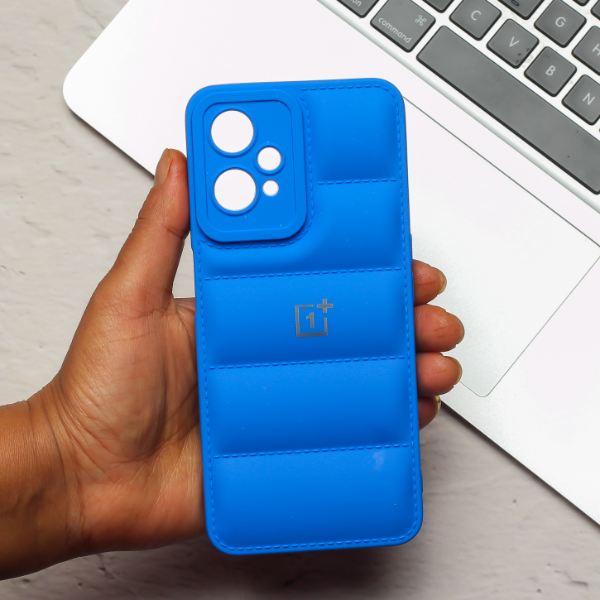 Sky Blue Puffon silicone case for Oneplus Nord CE 2 Lite - The Hatke