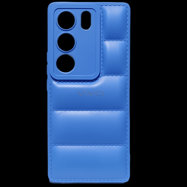 Sky Blue Puffon silicone case for Vivo V29 5G - The Hatke
