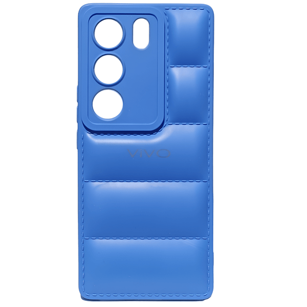 Sky Blue Puffon silicone case for Vivo V29 5G - The Hatke