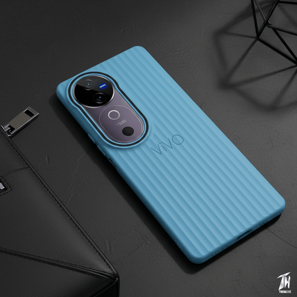Sky Blue SleekLine Silicone Case for Vivo V40 Pro - The Hatke