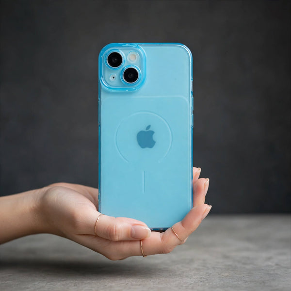 Light Blue Amber Silicone Case for Apple iphone 13