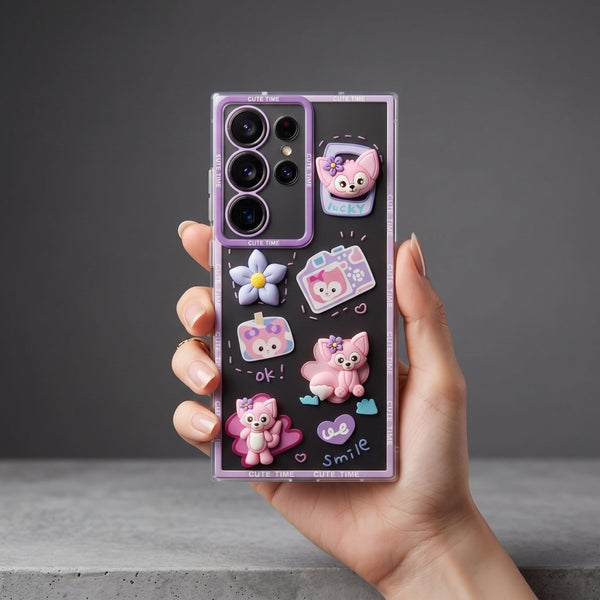 Smile Cute Time Silicone Case for Samsung S24 Ultra - The Hatke