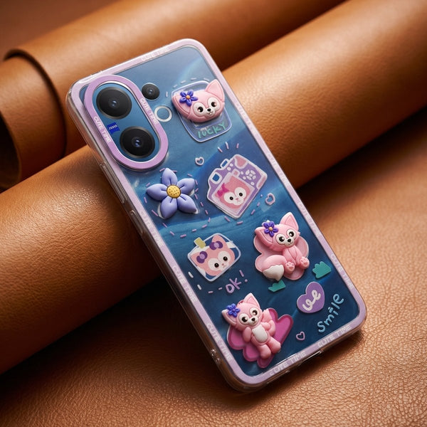 Smile Cute Time Silicone Case for Vivo V60e - The Hatke