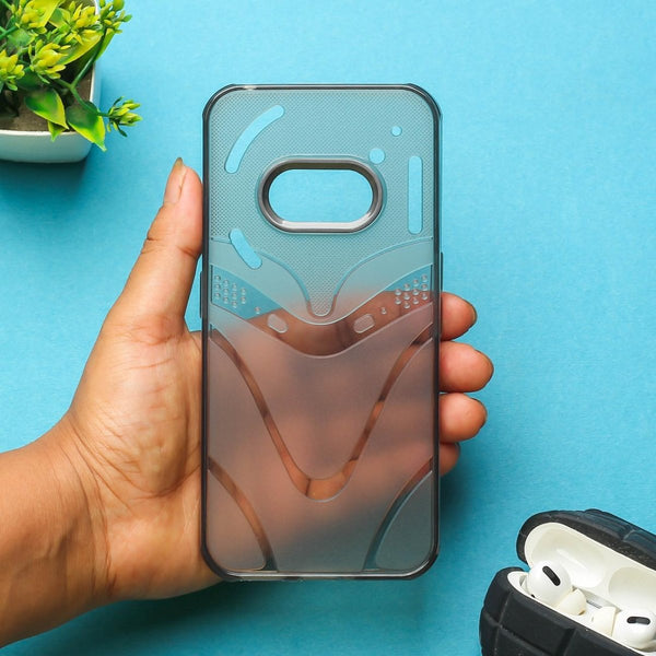 Smoke Trans silicon Case for Nothing Phone 2a - The Hatke