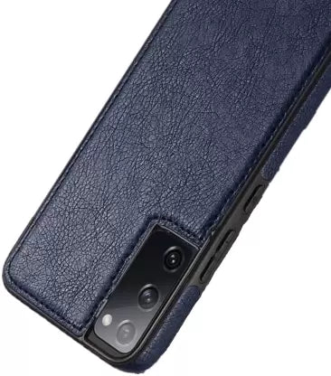 Puloka Dark Blue Leather Case for Samsung S20 FE