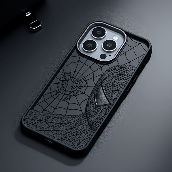 SP-Superhero Engraved logo silicon Case for Apple Iphone 14 Pro - The Hatke