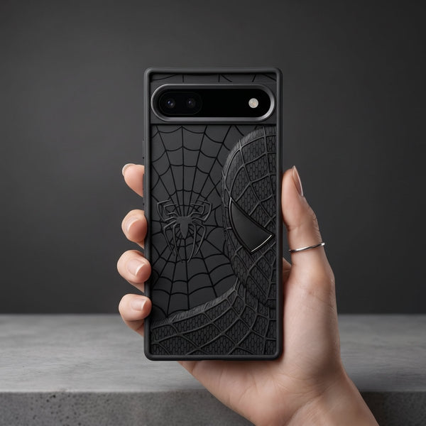SP-Superhero Engraved logo silicon Case for Google Pixel 6A - The Hatke