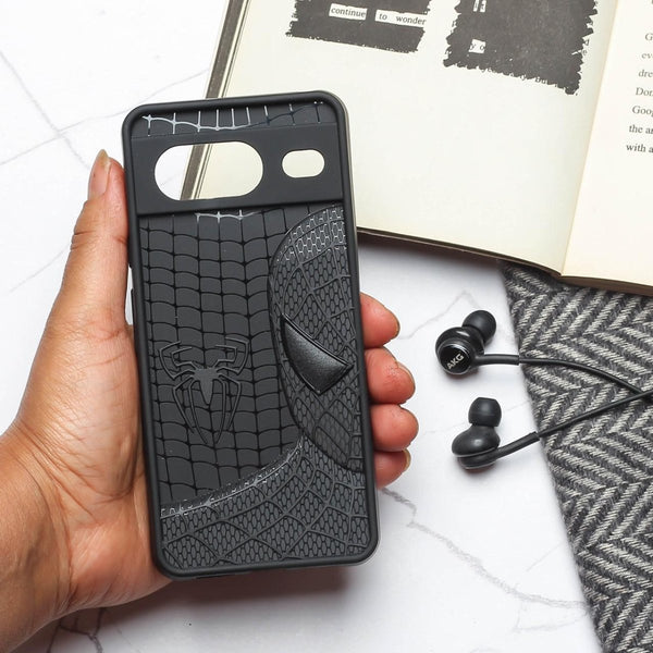 SP-Superhero Engraved logo silicon Case for Google Pixel 8 - The Hatke