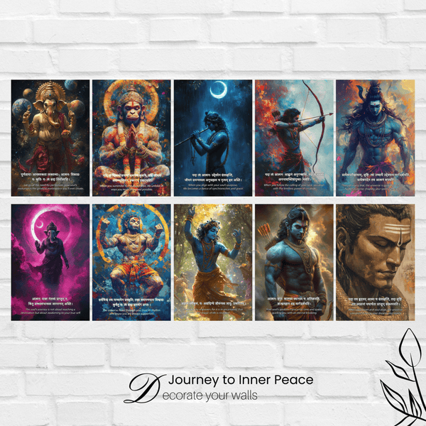 Spiritual Poster 1st-Design Combo Poster ( Set of 10 Posters ) - The Hatke
