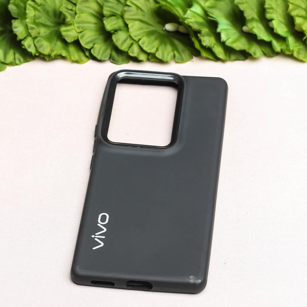 Spoov Black Silicone Case for Vivo V27 - The Hatke