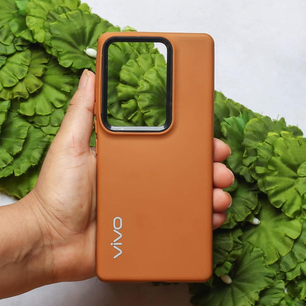 Spoov Brown Silicone Case for Vivo V27 - The Hatke