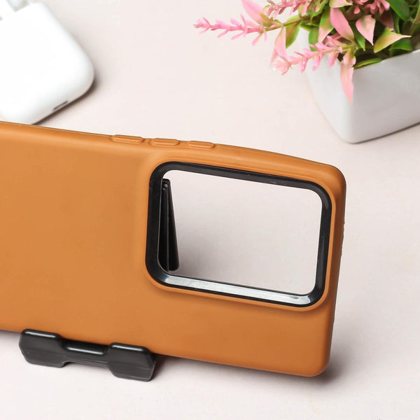 Spoov Brown Silicone Case for Vivo V27 - The Hatke