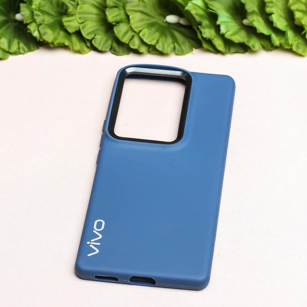 Spoov Dark Blue Silicone Case for Vivo V27 - The Hatke